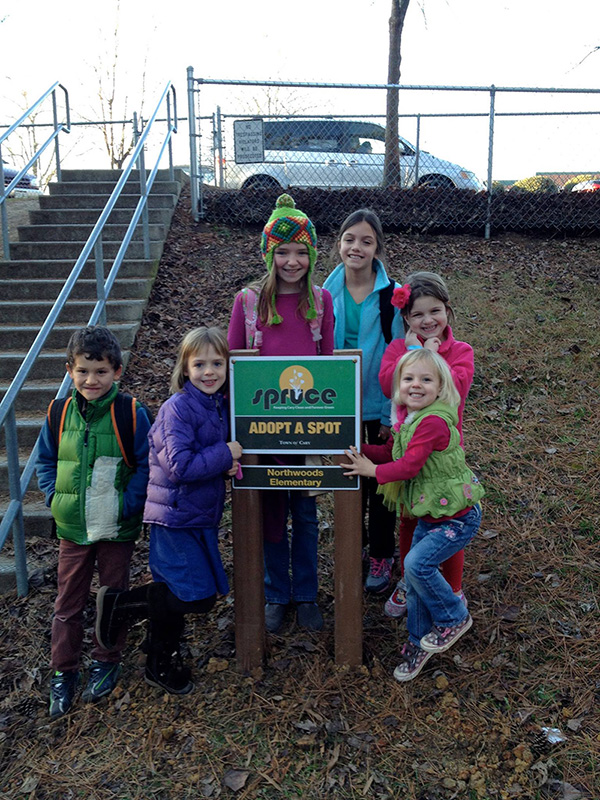AdoptASpot and Litter Sweep Northwoods Elementary PTA, Cary NC